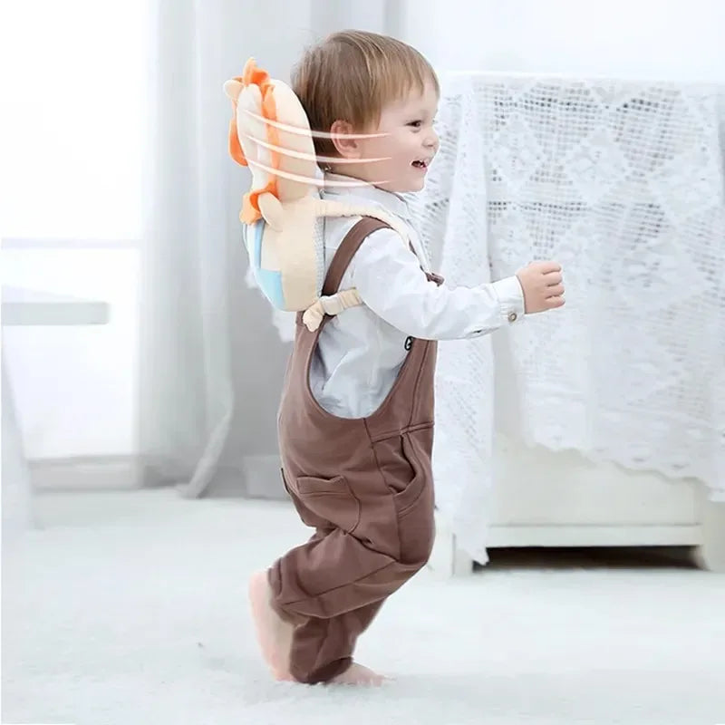 Anti-Fall Baby Backpack – Soft Head Protection for Wobbly Walkers!